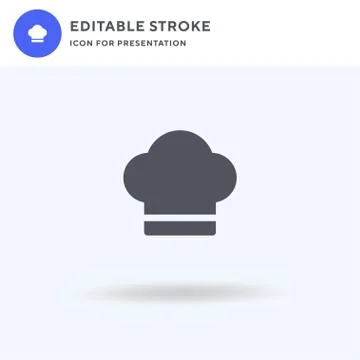 Cook Hat icon vector, filled flat sign, solid pictogram isolated on white, lo Stock Illustration