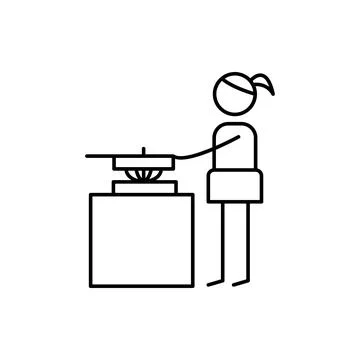 Cook icon. Element of human hobbies icon for mobile concept and web apps. Thin Stock Illustration
