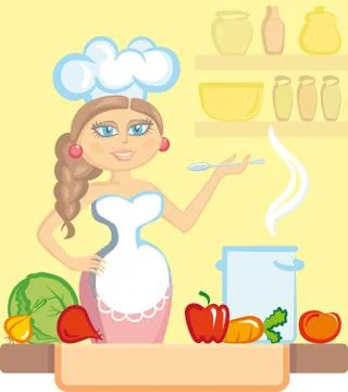 The cook Stock Illustration