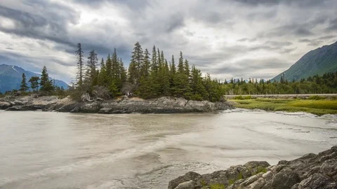 Cook Inlet time lapse on a Stormy day 스톡 동영상 71337164