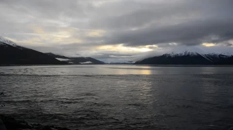Cook Inlet Turnagain Arm Stock Footage 58669533