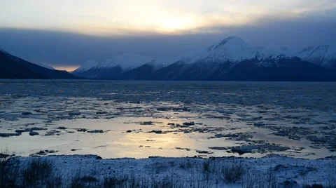Cook Inlet Turnagain Arm Stock Footage 58669599