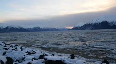 Cook Inlet Turnagain Arm Stock Footage 58669858