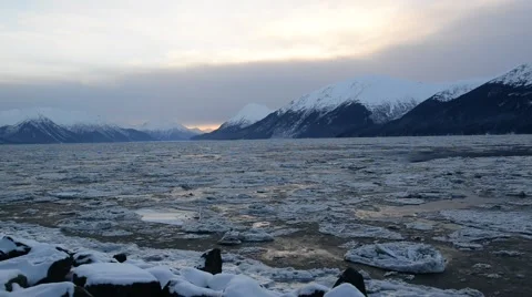 Cook Inlet Turnagain Arm Stock Footage 58669881