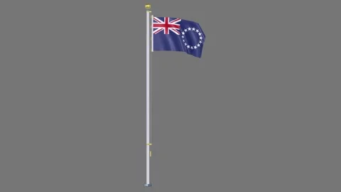 Cook Islands Animated flag Video stock 329105760