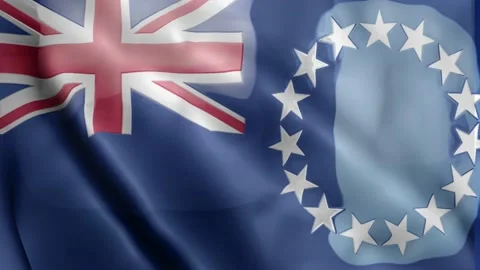 Cook Islands Flag Stock Footage 133775849