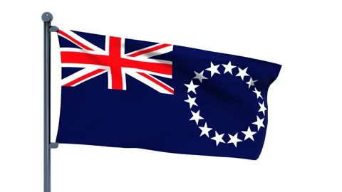Cook Islands Flag Stock Footage 150196076