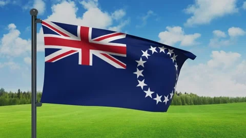 Cook Islands Flag Video stock 151862089