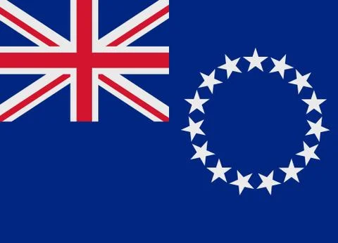 Cook islands flag Stock Illustration