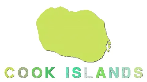 Cook Islands map with paper regions. Ani... | Stock Video | Pond5