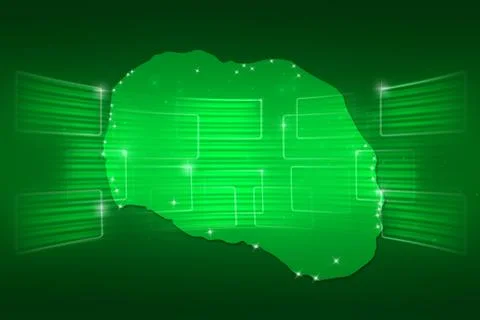 Cook islands map world map news communication green Stock Illustration