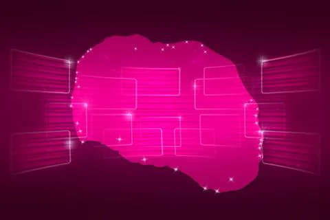 Cook islands map world map news communication pink Illustrazione stock