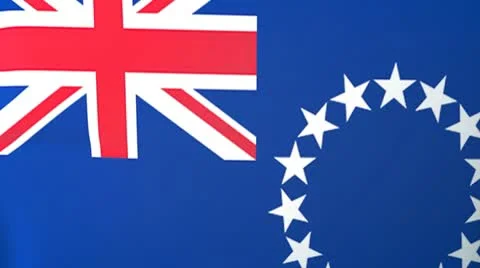 Cook Islands Waving Flag Stock Footage 10761733