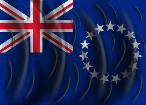 Cook islands wind flag 스톡 일러스트