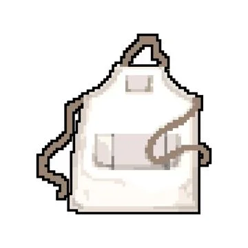Cook kitchen apron game pixel art vector illustration Stock Illustration