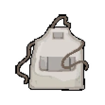 Cook kitchen apron pixel art vector illustration Stock Illustration