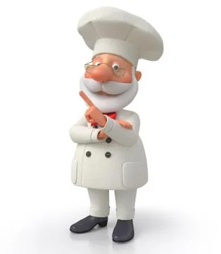 The cook in kitchen Stock Illustration