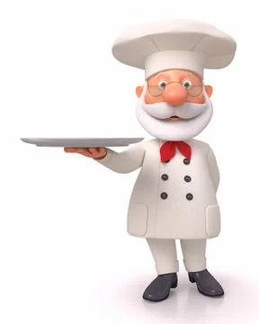The cook in kitchen Stock Illustration