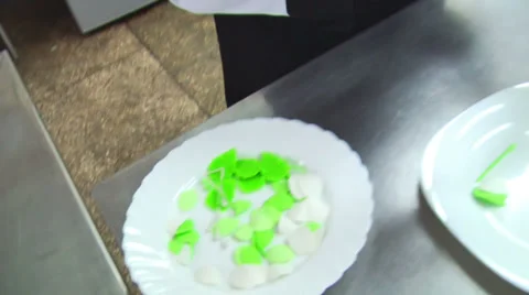 Cook in Kitchen Making Sweets 5 Stock Footage 34522694