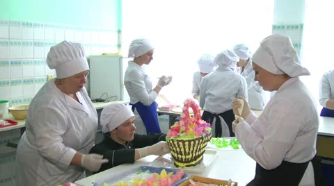 Cook in Kitchen Making Sweets Stockbeeldmateriaal 36054523