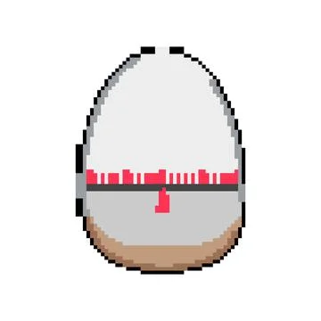 Cook kitchen timer pixel art vector illustration Illustrazione stock