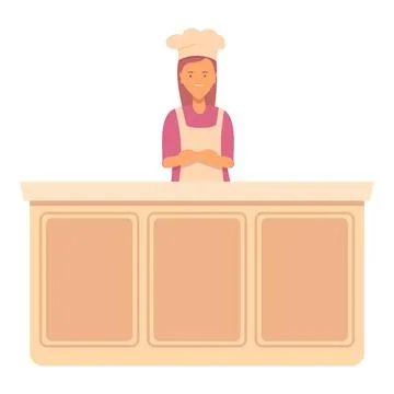 Cook lesson icon cartoon vector. Online food Stock Illustration