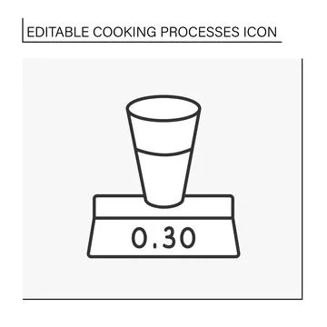 Cook line icon Stock Illustration