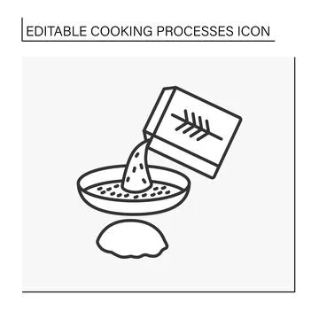 Cook line icon Stock Illustration