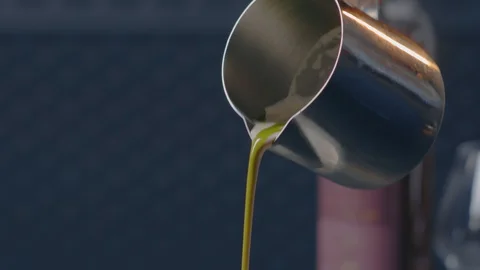 Cook made the sauce  chef sauce dinner with meat sauce Stock Footage 129703286