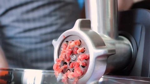 The cook makes mince beef Stock Footage 109471312