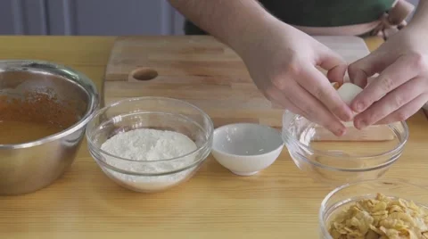 The cook is making marinade for kitchen legs Stock Footage 57605534