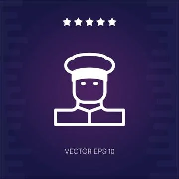 Cook man vector icon Stock Illustration