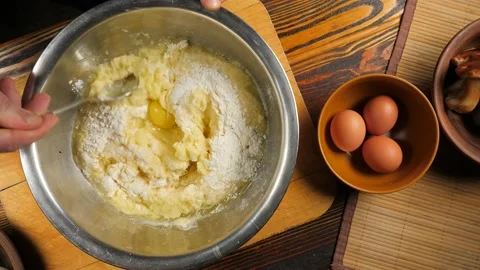 The cook mix ingredient for bakery Stock Footage 139393879