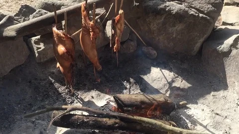 Cook pig Stock Footage 91444849