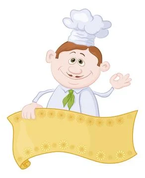 Cook with poster Stock Illustration