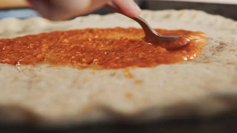 The cook pours the sauce Stock Footage 118134573