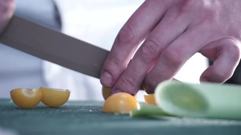 The cook prepares the dish Stock Footage 130500147