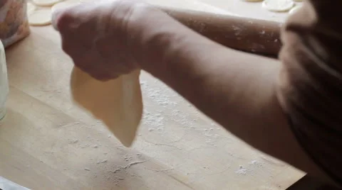 Cook prepares dumplings Stock Footage 63319650