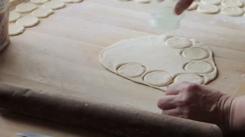 Cook prepares dumplings Stock Footage 64312818