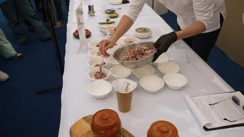 The cook prepares food Stock Footage 170696916