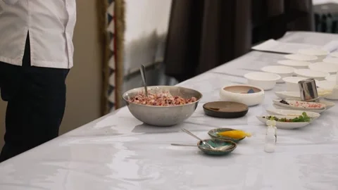 The cook prepares food Stock Footage 170697590
