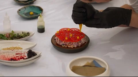 The cook prepares food Stock Footage 170697629