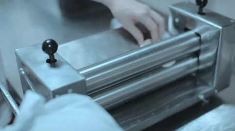 Cook prepares khinkali Stock Footage 68201577