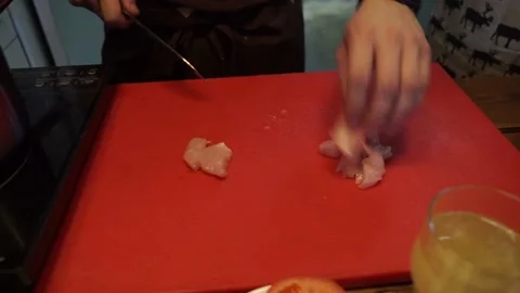 The cook prepares the meat Stock Footage 159881319