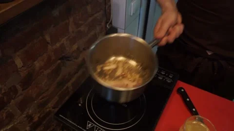 The cook prepares the meat Stock Footage 159881323