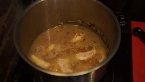The cook prepares the meat Stock Footage 159881325