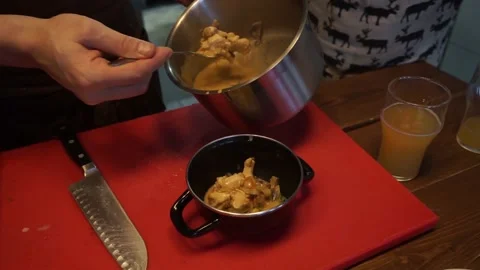 The cook prepares a meat loaf Stock Footage 159881348