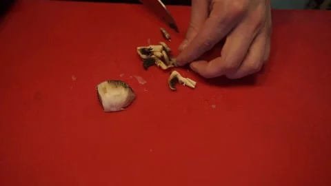 The cook prepares mushrooms Stock Footage 159881332