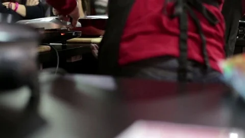 The Cook Prepares Pancakes Stock Footage 69126661