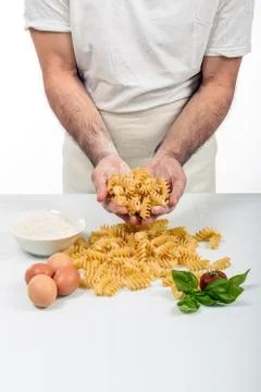 The Cook Prepares the Pasta Foto stock
